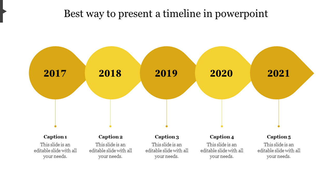 best way to present a timeline in powerpoint-Yellow